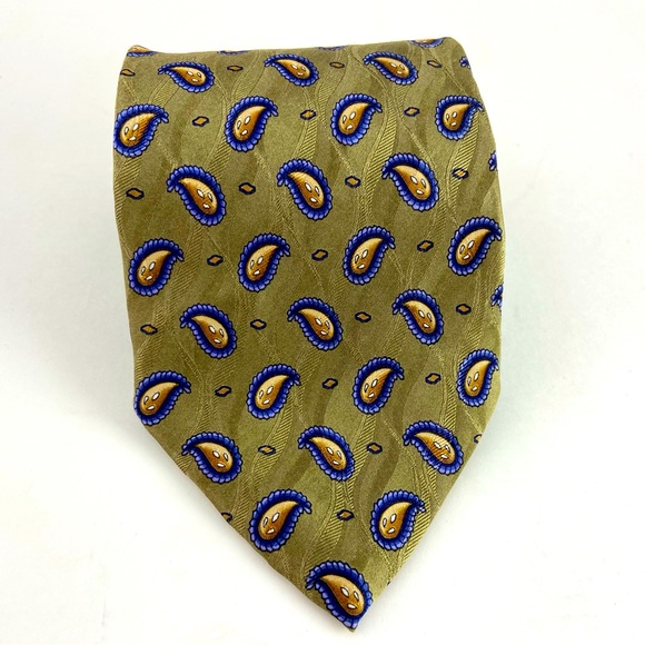 J Z Richards Silk Tie Mens Neck Tie 59" Width 3 3/4" Made in America Handmade - Picture 2 of 8